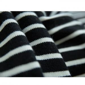 Wide Lapel Striped Sweater Plus Size Black Sweater