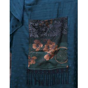 Embroidery Pockets Plus Size Caftan Crew Neck Church Dress
