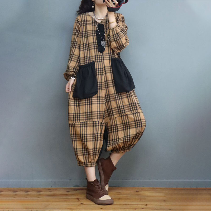 Street Cotton Linen Plaid Red Black 90s tropical peasant plus size buykud minibee notperfectlinen beaton linen 