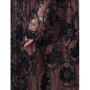 Chunky Applique Elegant Dress Loose Embroidered Maxi Dress