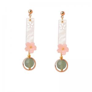 Chinese Style Ethnic Earrings Aventurine Beautiful Earrings