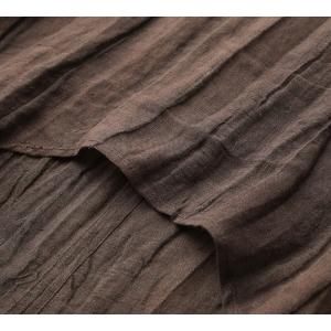 Earthy Tone Linen Tunic Asymmetrical Loose Flax Clothing