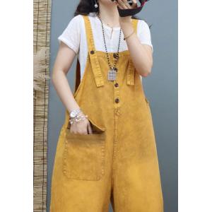 Pop Colored Jean 90S Overalls Single Pocket Bib Overalls