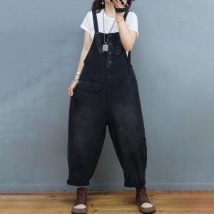 Pop Colored Jean 90S Overalls Single Pocket Bib Overalls