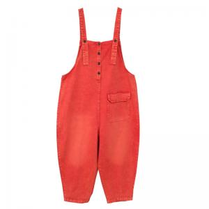 Pop Colored Jean 90S Overalls Single Pocket Bib Overalls