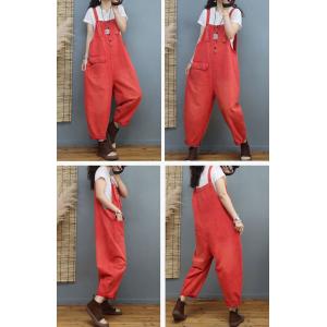 Pop Colored Jean 90S Overalls Single Pocket Bib Overalls