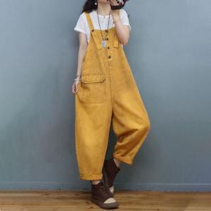 Pop Colored Jean 90S Overalls Single Pocket Bib Overalls