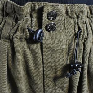 Empire Waist Cotton Army Green Pants Straight Legs Cargo Pants