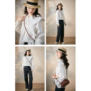 Loose Linen Peter Pan Collar Shirt Long Sleeve White Blouse