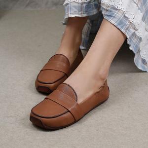 Business Casual Gommino Shoes Leather Granny Flats