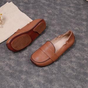 Business Casual Gommino Shoes Leather Granny Flats