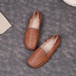 Business Casual Gommino Shoes Leather Granny Flats