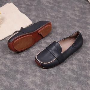 Business Casual Gommino Shoes Leather Granny Flats