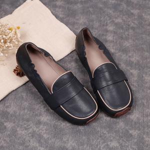 Business Casual Gommino Shoes Leather Granny Flats