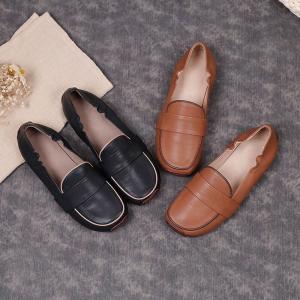 Business Casual Gommino Shoes Leather Granny Flats