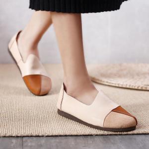 Multi-Colored Leather Vintage Slip Ons for Women