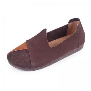 Multi-Colored Leather Vintage Slip Ons for Women