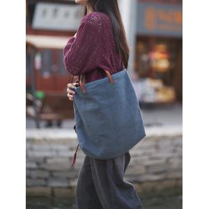 Cotton Linen Plain Tote Bag Versatile Casual Teacher Bag