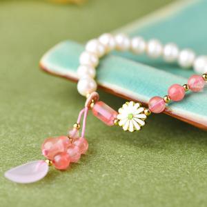 Long Pendant Crystal Bracelet Chinese Pearl Bracelet
