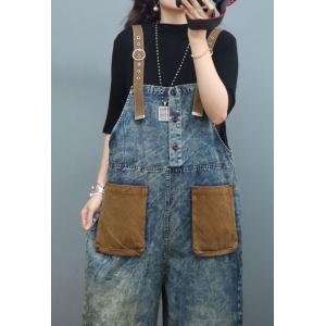 Colorful Pockets Adjustable Straps Overalls Womens Bib Overalls