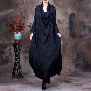 Mulberry Silk Heap Collar Dress Flare Ladies Church Dress