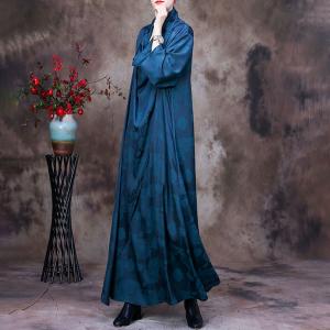 Mulberry Silk Heap Collar Dress Flare Ladies Church Dress