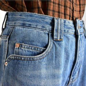 Vintage Korean Straight Legs Jeans Long Light Wash Jeans