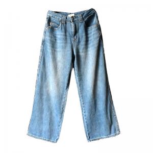 Vintage Korean Straight Legs Jeans Long Light Wash Jeans