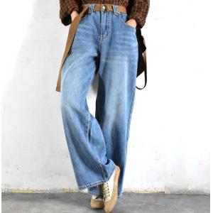 Vintage Korean Straight Legs Jeans Long Light Wash Jeans