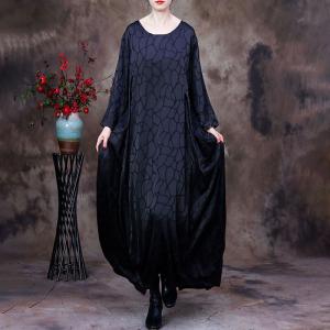 Mulberry Silk Giraffe Patterned Abaya Modest Long Kaftan
