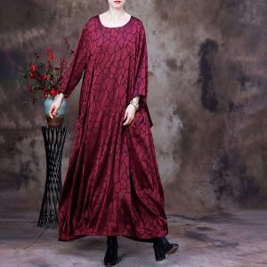 Mulberry Silk Giraffe Patterned Abaya Modest Long Kaftan