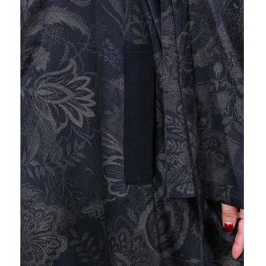 Business Casual Black Trench Coat Silky Printed Coat