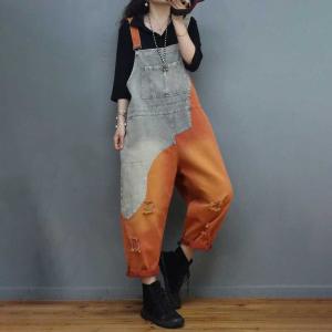 Red and Black Adjustable Straps Overalls Denim 90s Overalls