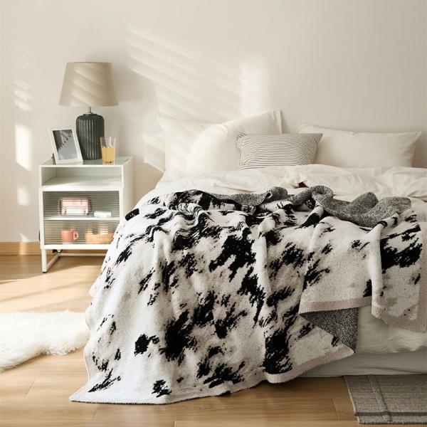 Lovely Cow Prints Fluffy Blanket Cozy Warm Bedding Throw