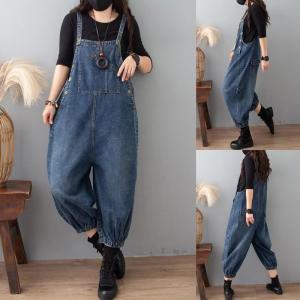 Patch Pocket Vintage 90s Overalls Baggy Denim Dungarees