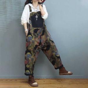 Adjustable Straps Denim Painted Overalls Slouchy 90s Gardening Clothes