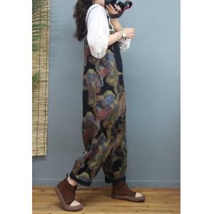 Adjustable Straps Denim Painted Overalls Slouchy 90s Gardening Clothes