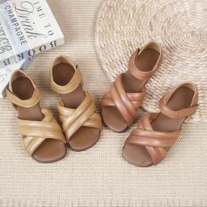 Beach Fashion Front Cross Shallow Sandals Toeless Gladiator Flats