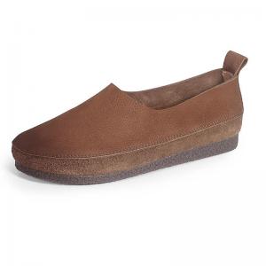 Summer Casual Womens Slip-On Soft Leather Comfy Flats