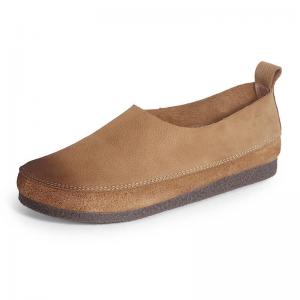 Summer Casual Womens Slip-On Soft Leather Comfy Flats