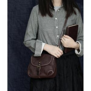 Street Fashion Cowhide Leather Saddle Bag