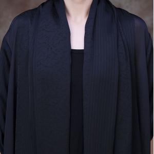 Contrast Colors Silk Flowing Cardigan Back Prints Long Cardigan