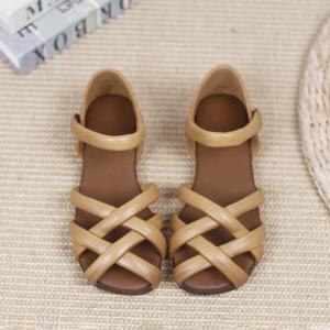 Soft Leather Womens Roman Sandals Summer Gladiator Flats