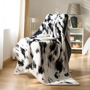 Lovely Cow Prints Fluffy Blanket Cozy Warm Bedding Throw