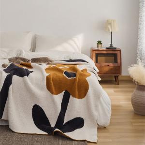 Artistic Flowers Patterns Sofa Throws Super Soft Blanket