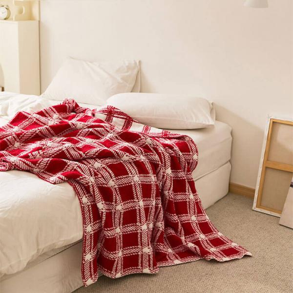 Full Size Classic Checkered Throw Modern Warm Blanket