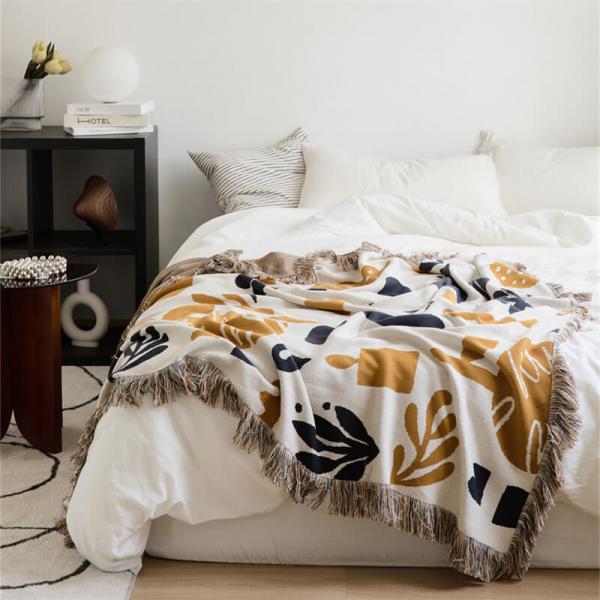 Artistic Pattern Fringed Throw Boho Full Size Blanket