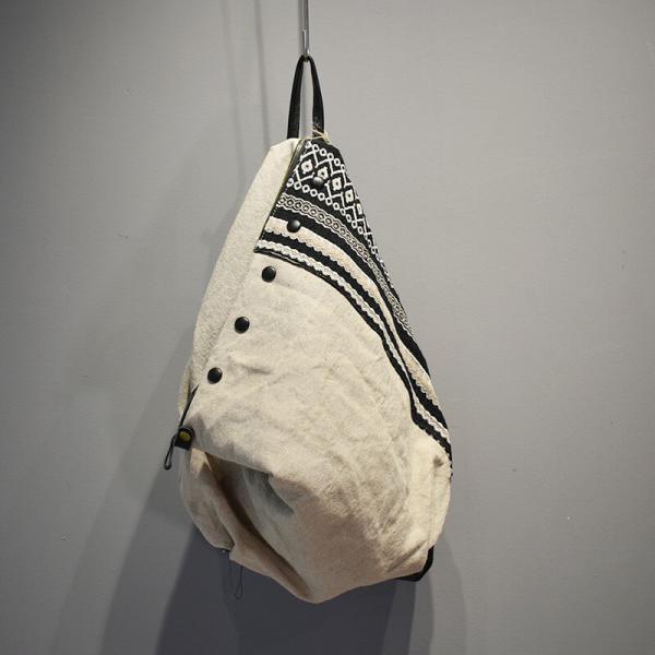 Totem Printed Cotton Linen Tote Bag Versatile Folk Backpacks