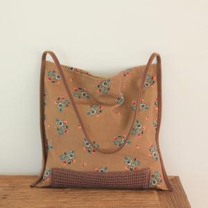 Vintage Floral Cotton Bag Womens Folk Hobo Bag