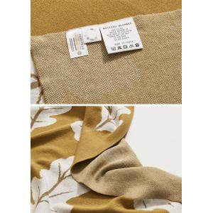 Leaf Printing Cotton Blanket Throw Double Size Cozy Blanket